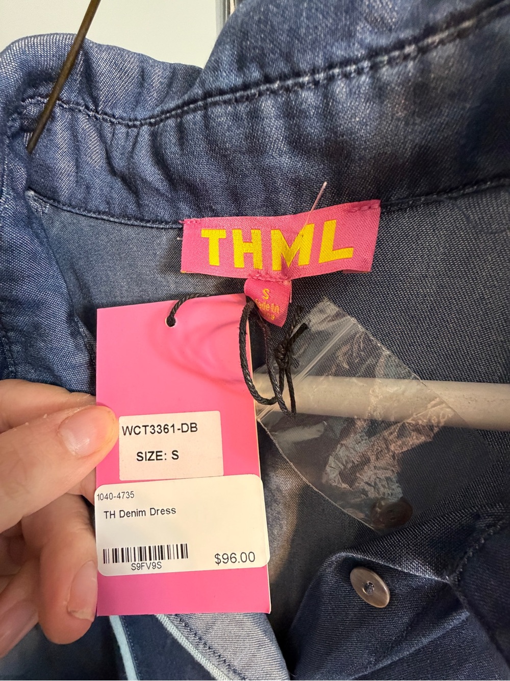 NWT THML Denim Dress size S - Picture 4 of 6